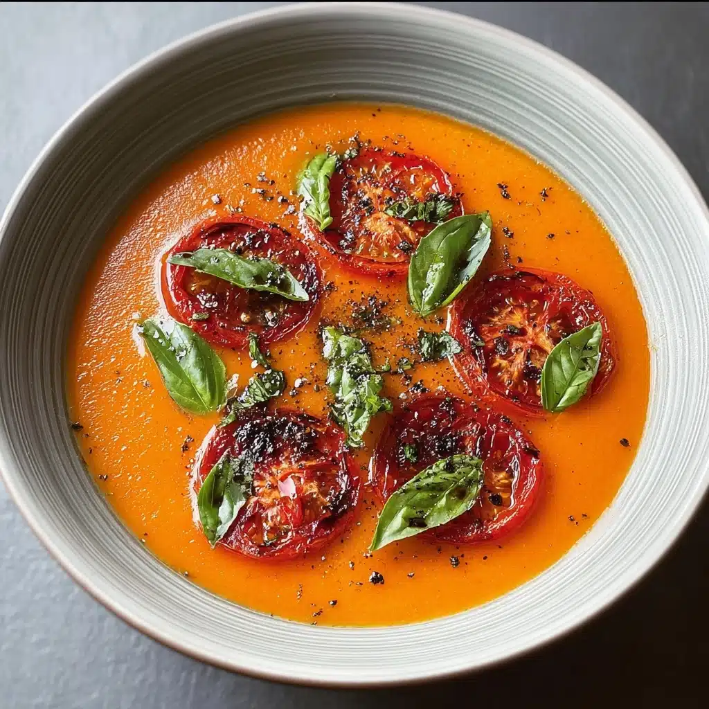 Creamy Roasted Tomato Basil Soup Recipe - Recipe Image