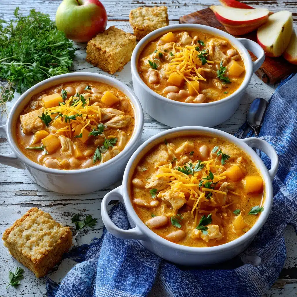 White Cheddar & Apple Chicken Chili Recipe - Recipe Image