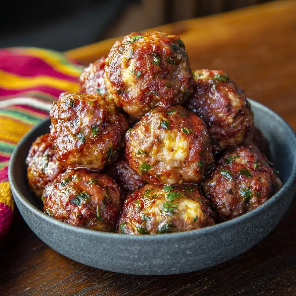 Grilled Jalapeño Cheddar Meatballs Recipe - Recipe Image