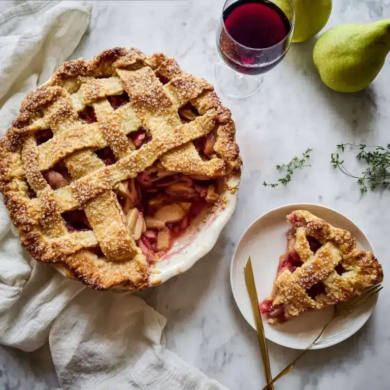 Pear Pie with Gluten Free Pie Crust Recipe