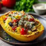 Spaghetti Squash with Roasted Vegetables Recipe
