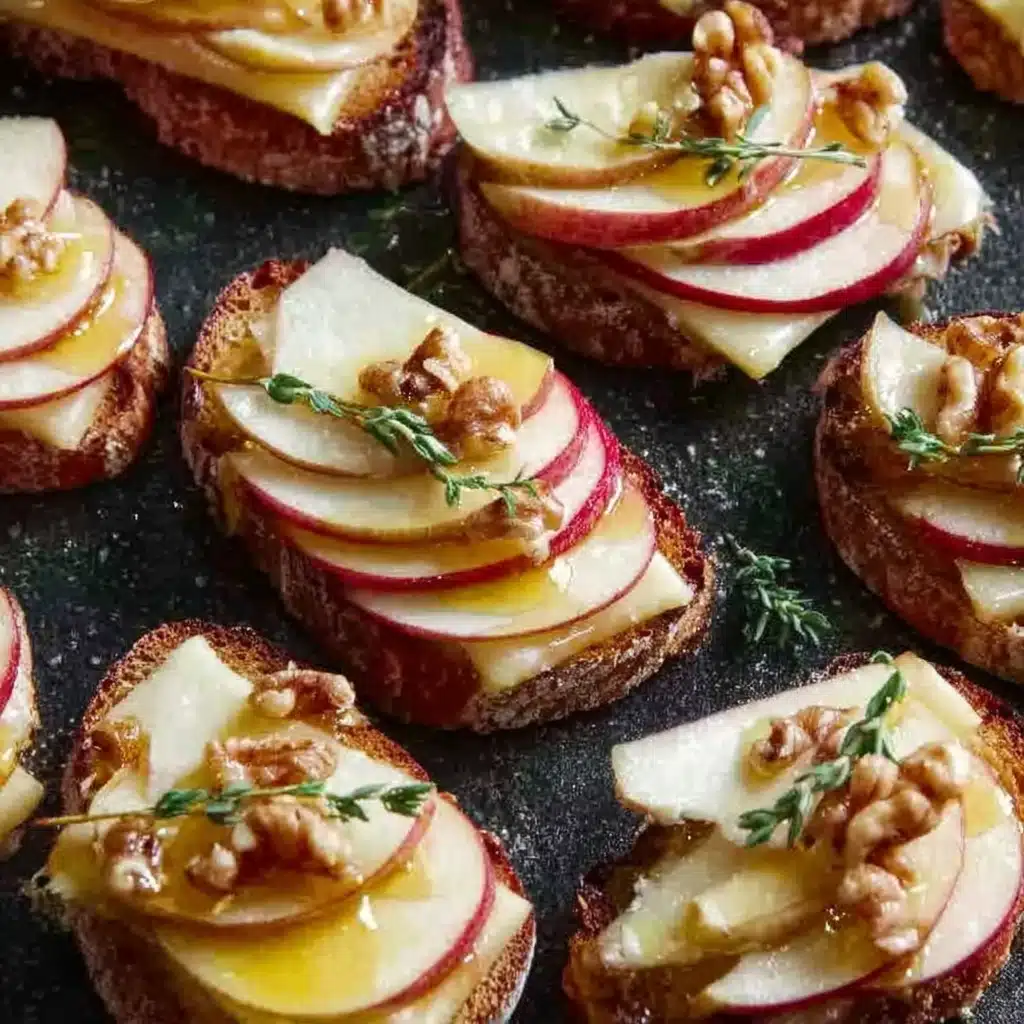 Brie, Apple, and Honey Crostini Recipe - Recipe Image