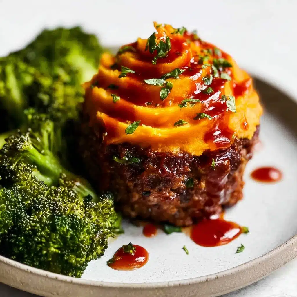 BBQ Meatloaf Muffins with Sweet Potato Topping Recipe - Recipe Image