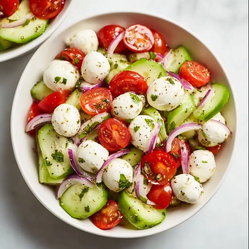 Fresh Cucumber Caprese Salad Recipe - Recipe Image