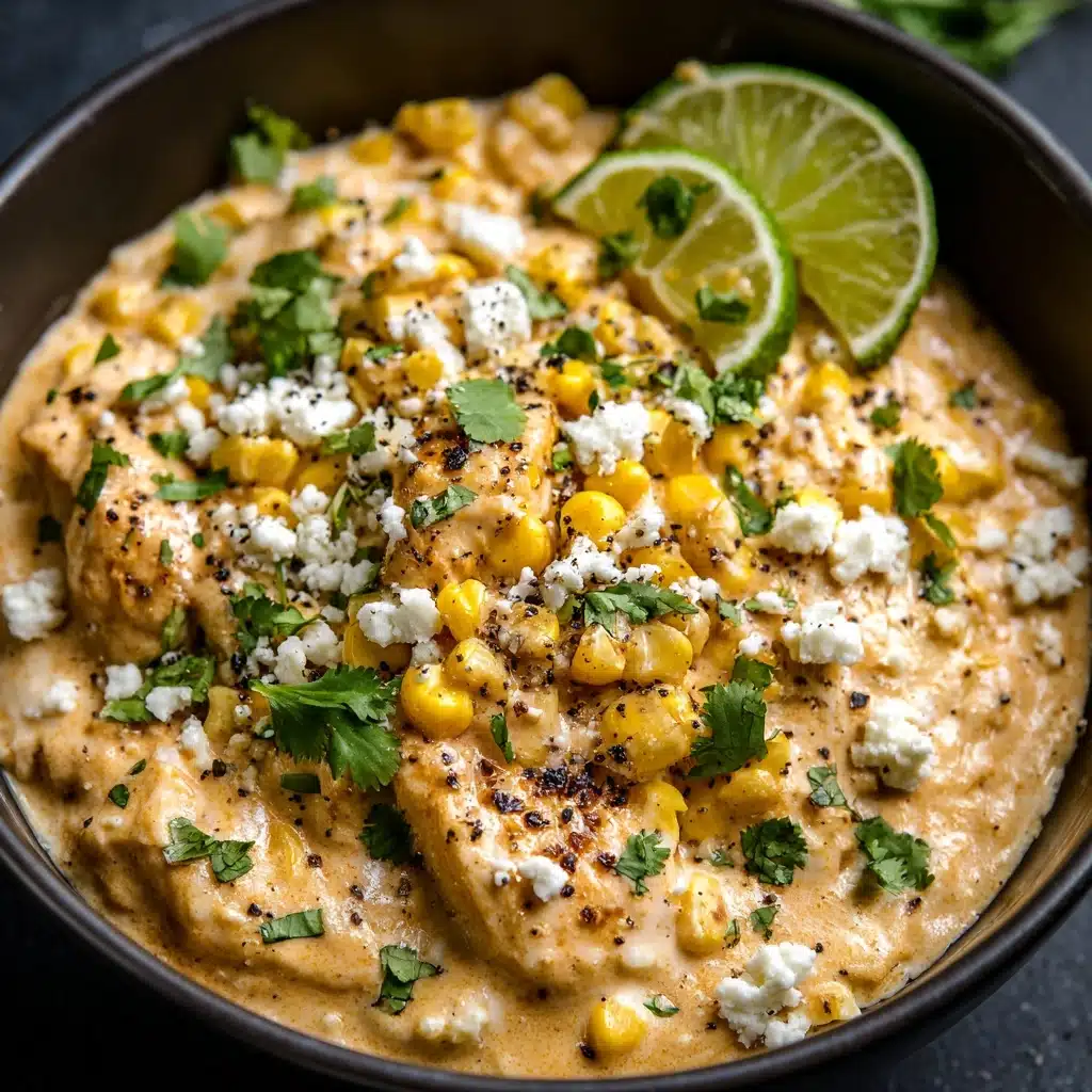 Slow Cooker Street Corn Chicken 🌽 | Creamy, Zesty & Easy! Recipe - Recipe Image