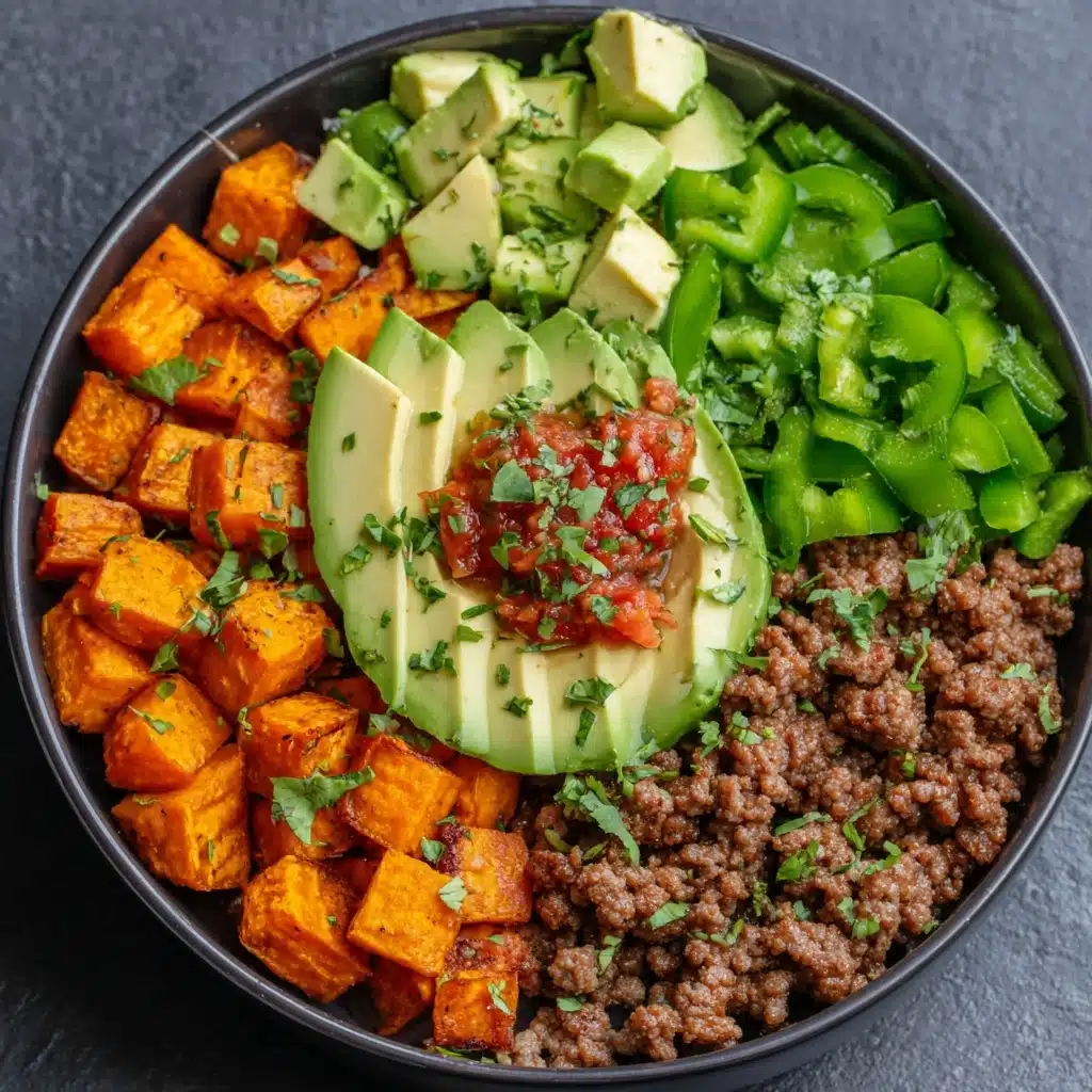 Spicy Ground Beef & Sweet Potato Protein Bowl Recipe - Recipe Image