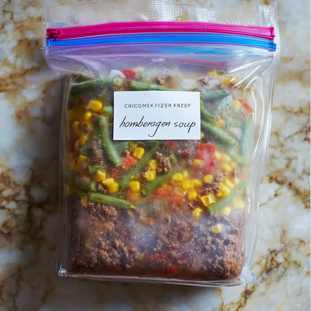 Freezer Meals: Hamburger Soup Recipe