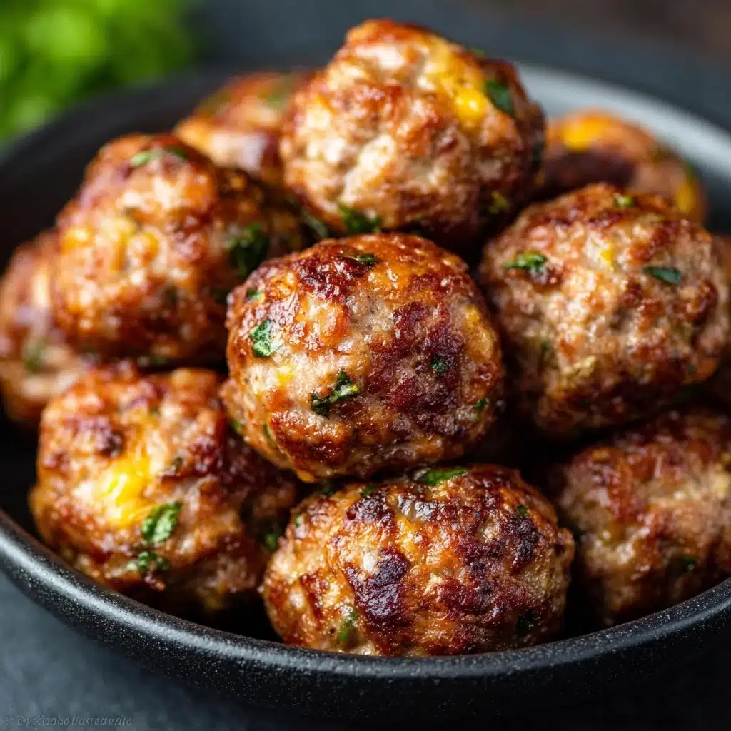 Grilled Jalapeño Cheddar Meatballs Recipe - Recipe Image