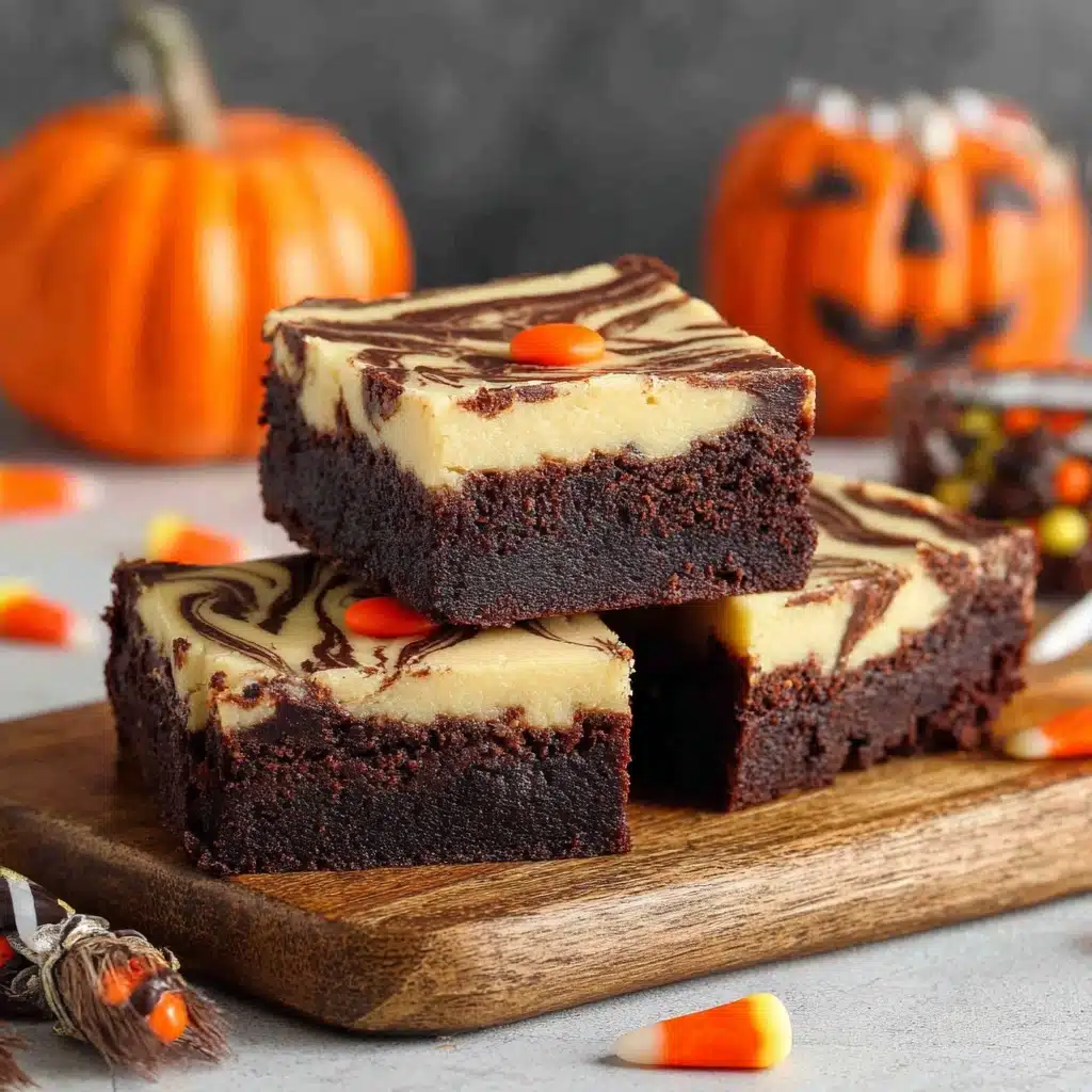 Halloween Swirl Cream Cheese Brownies Recipe
