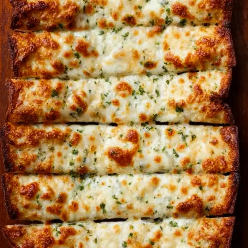 BEST CHEESY GARLIC BREAD RECIPE - Recipe Image