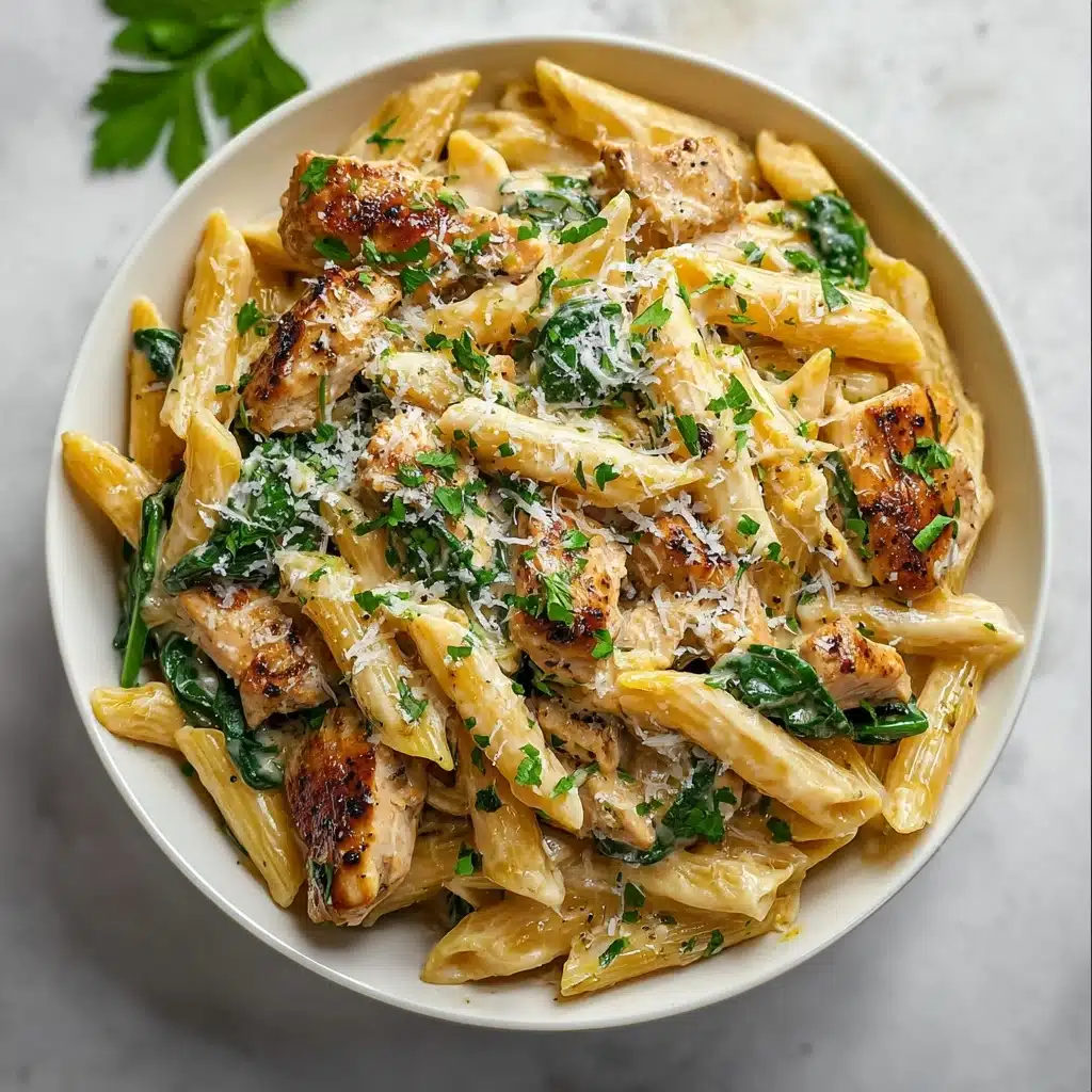 Healthy Garlic Parmesan Chicken Pasta Recipe - Recipe Image