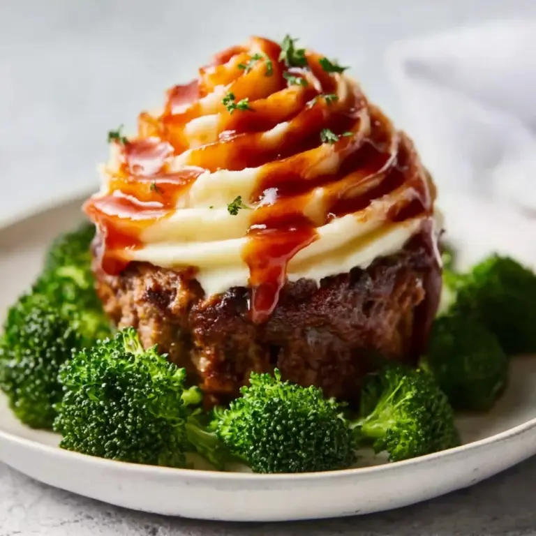 BBQ Meatloaf Muffins with Sweet Potato Topping Recipe