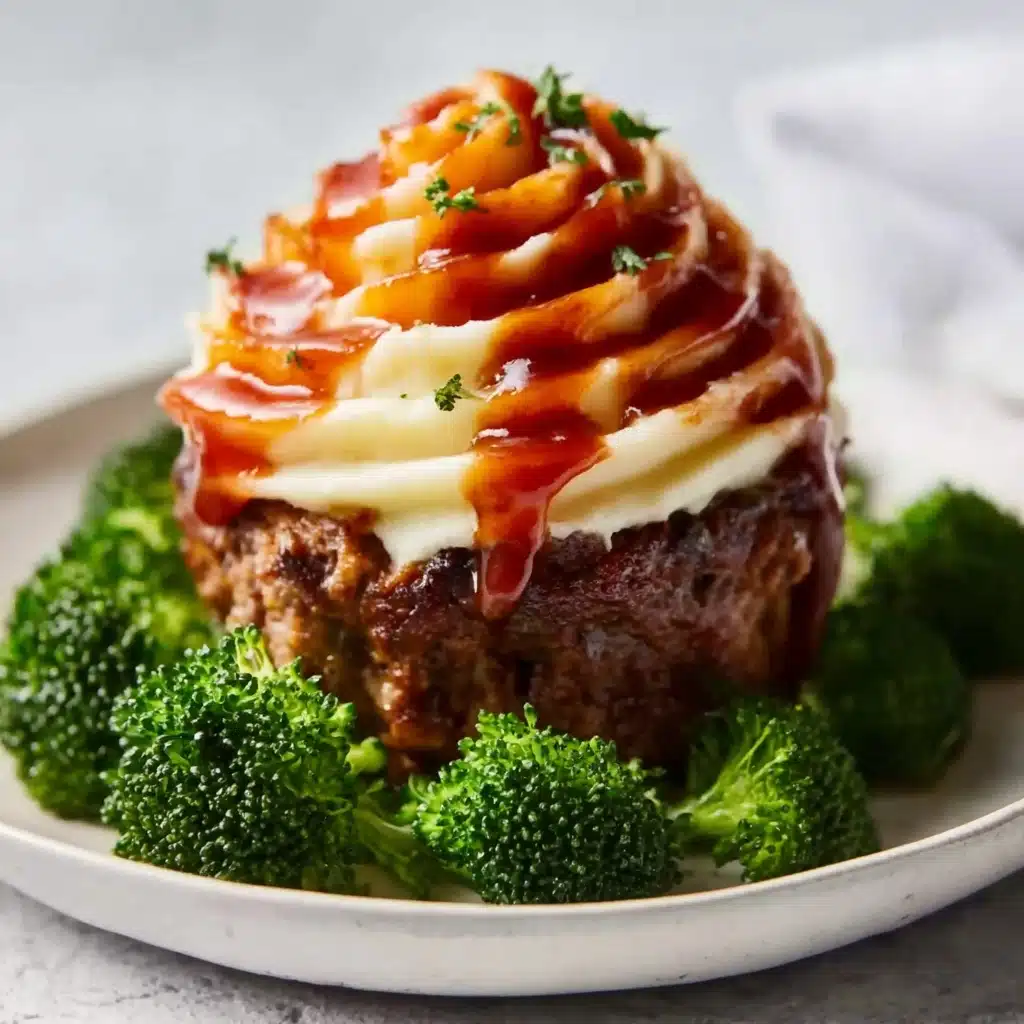 BBQ Meatloaf Muffins with Sweet Potato Topping Recipe - Recipe Image