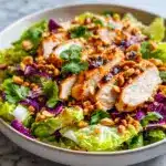 Crunchy Thai Chicken Salad with Peanut Dressing Recipe