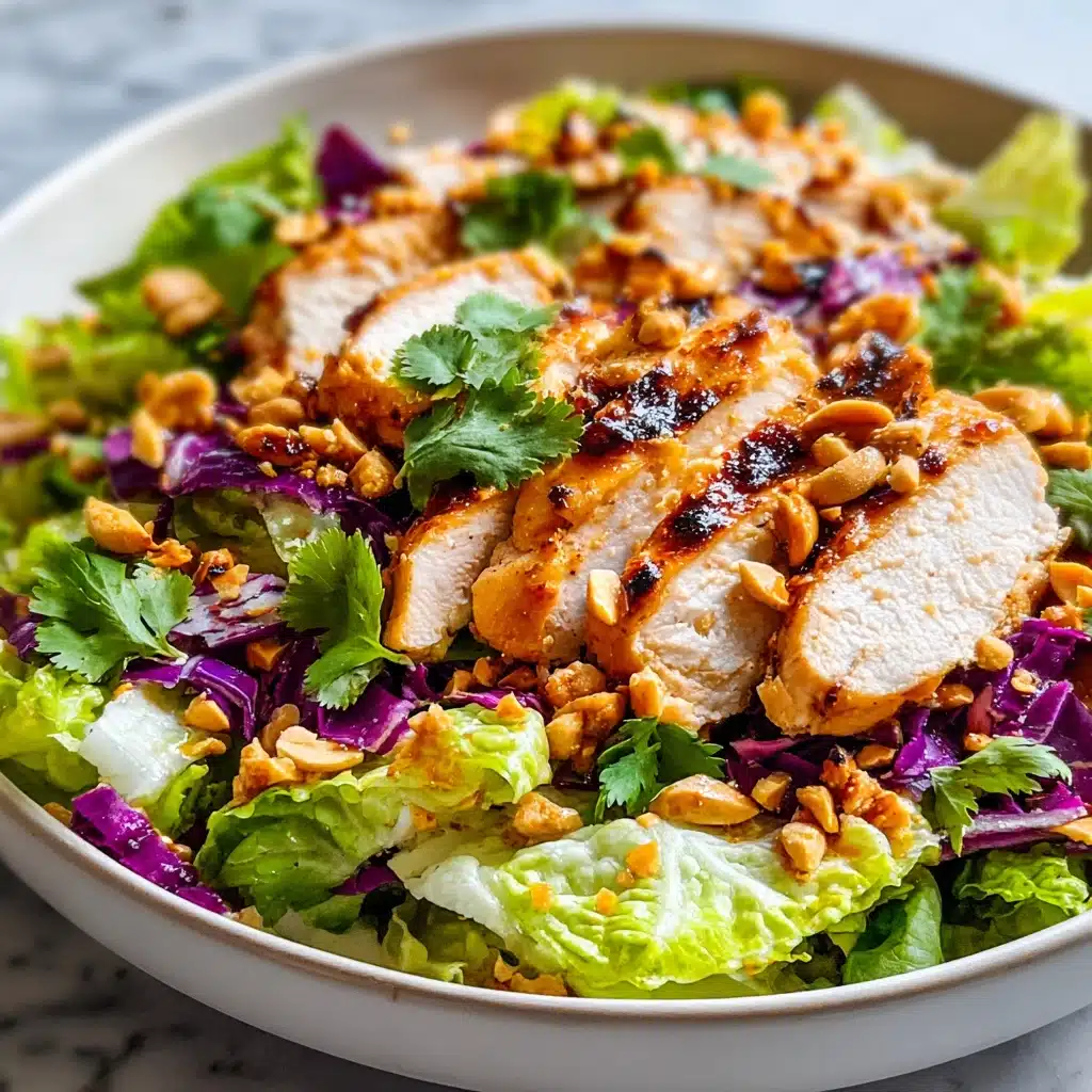 Crunchy Thai Chicken Salad with Peanut Dressing Recipe - Recipe Image