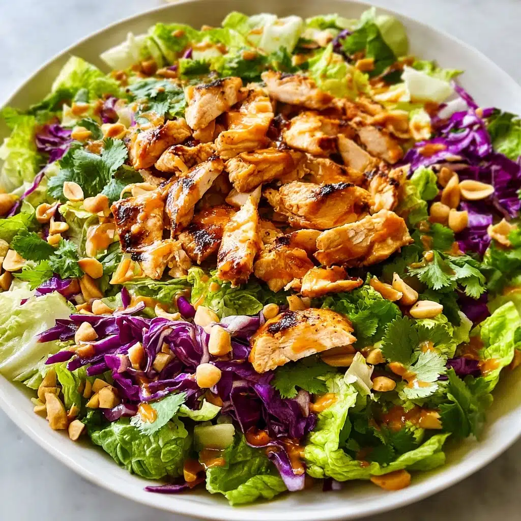 Crunchy Thai Chicken Salad with Peanut Dressing Recipe - Recipe Image