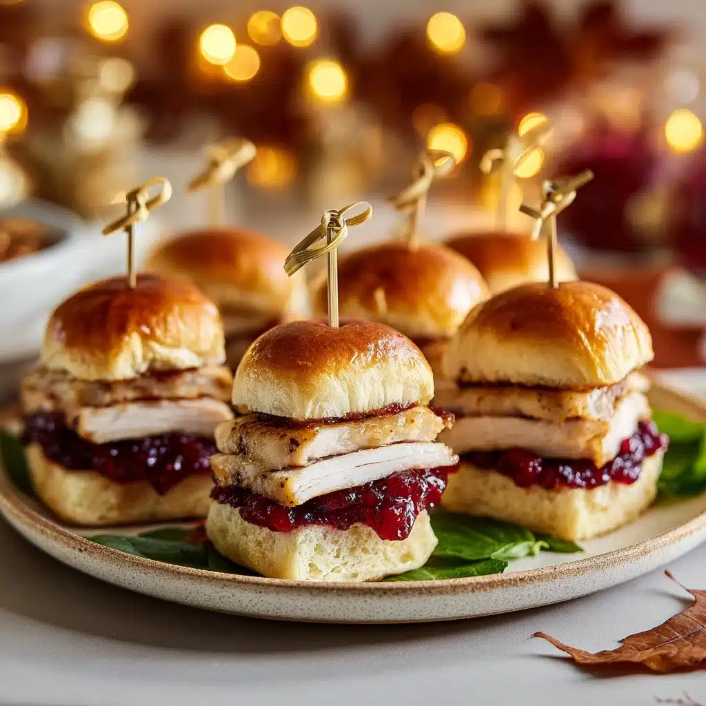 Best Thanksgiving Snacks To Make , Turkey Cranberry Sliders Recipe - Recipe Image