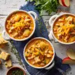 White Cheddar & Apple Chicken Chili Recipe