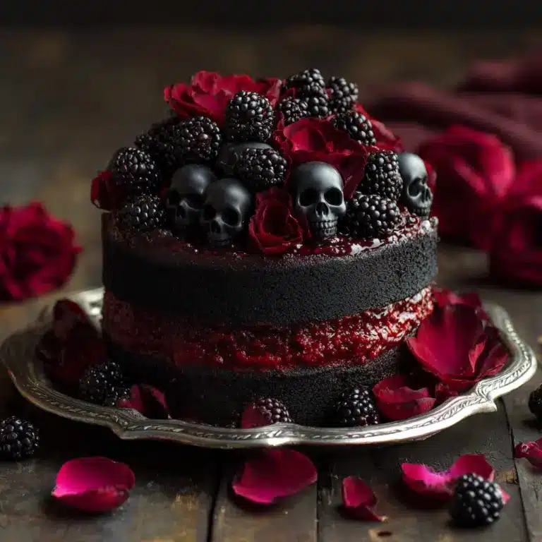 Spooky Black Velvet Halloween Cake Recipe