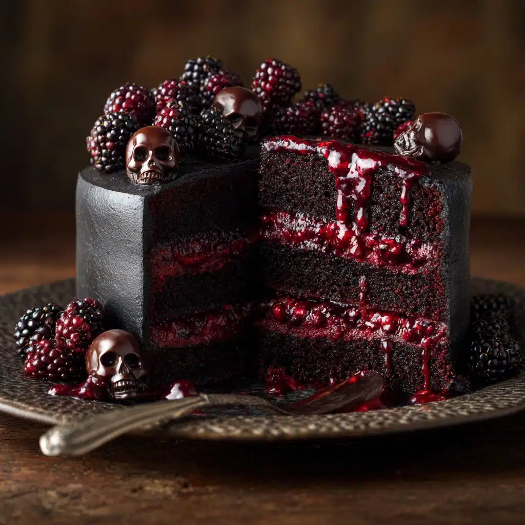 Spooky Black Velvet Halloween Cake Recipe - Recipe Image