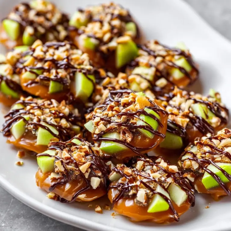 Chocolatey Caramel Apple Pretzel Bites Recipe