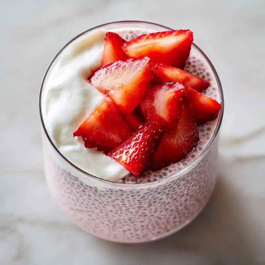 Strawberry Cheesecake Chia Seed Pudding Recipe - Recipe Image