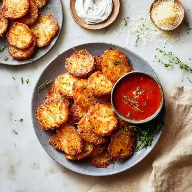 Viral Crispy Garlic Parmesan Crusted Potatoes Recipe