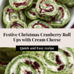 Savory Christmas Cranberry Roll Ups Recipe