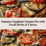 Summer Eggplant Tomato Onion Pie Recipe