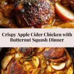 Fall Dinner Ideas-Apple Cider Chicken with Butternut Squash Recipe