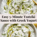 5-Minute Greek Yogurt Tzatziki Sauce (or Dip!) Recipe