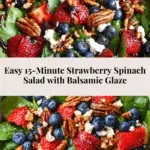 15-Minute Strawberry Spinach Salad Recipe