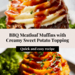 BBQ Meatloaf Muffins with Sweet Potato Topping Recipe