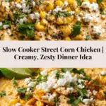 Slow Cooker Street Corn Chicken 🌽 | Creamy, Zesty & Easy! Recipe