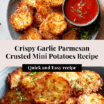 Viral Crispy Garlic Parmesan Crusted Potatoes Recipe