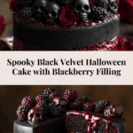 Spooky Black Velvet Halloween Cake Recipe