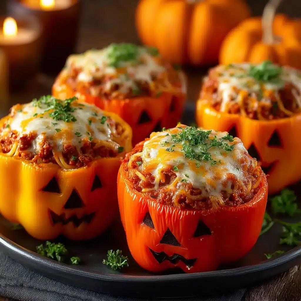 Jack-O’-Lantern Stuffed Peppers Recipe - Recipe Image