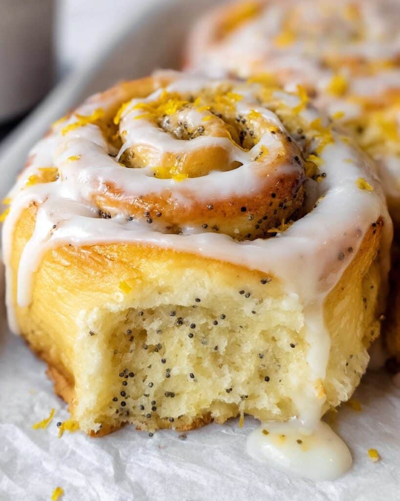 Lemon Rolls with Lemon Glaze and Poppy Seeds Recipe