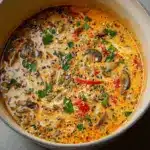 Leek, Mushroom and Rice Creamy Soup Recipe