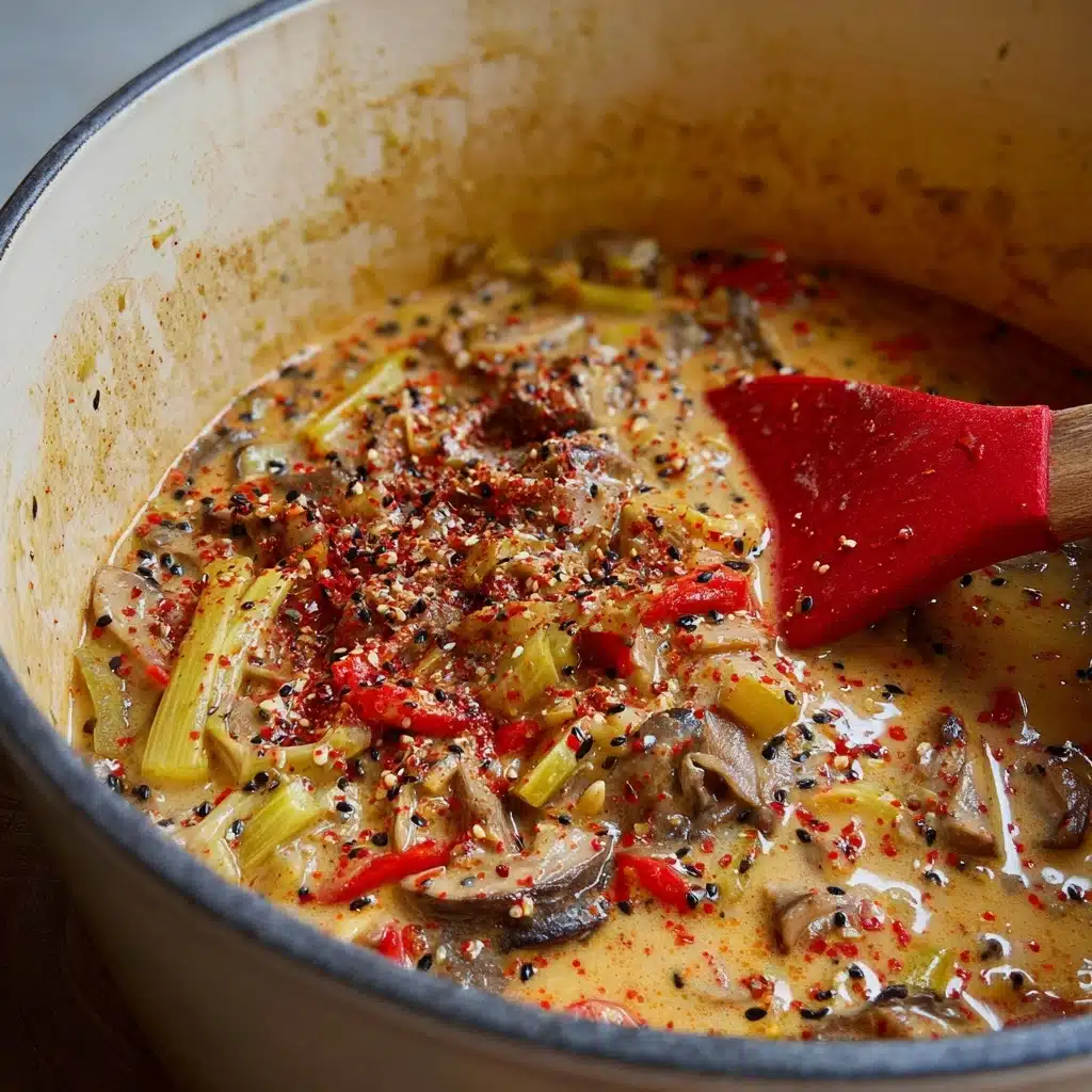 Leek, Mushroom and Rice Creamy Soup Recipe - Recipe Image
