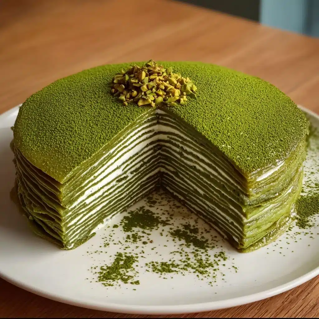Matcha Mille Crêpe Cake Recipe - Recipe Image