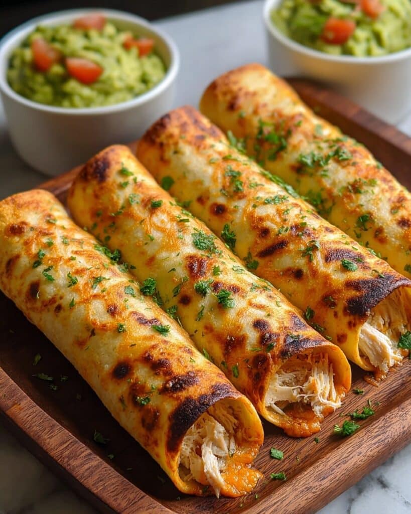 Crunchy Oven-Baked Chicken Taquitos Recipe