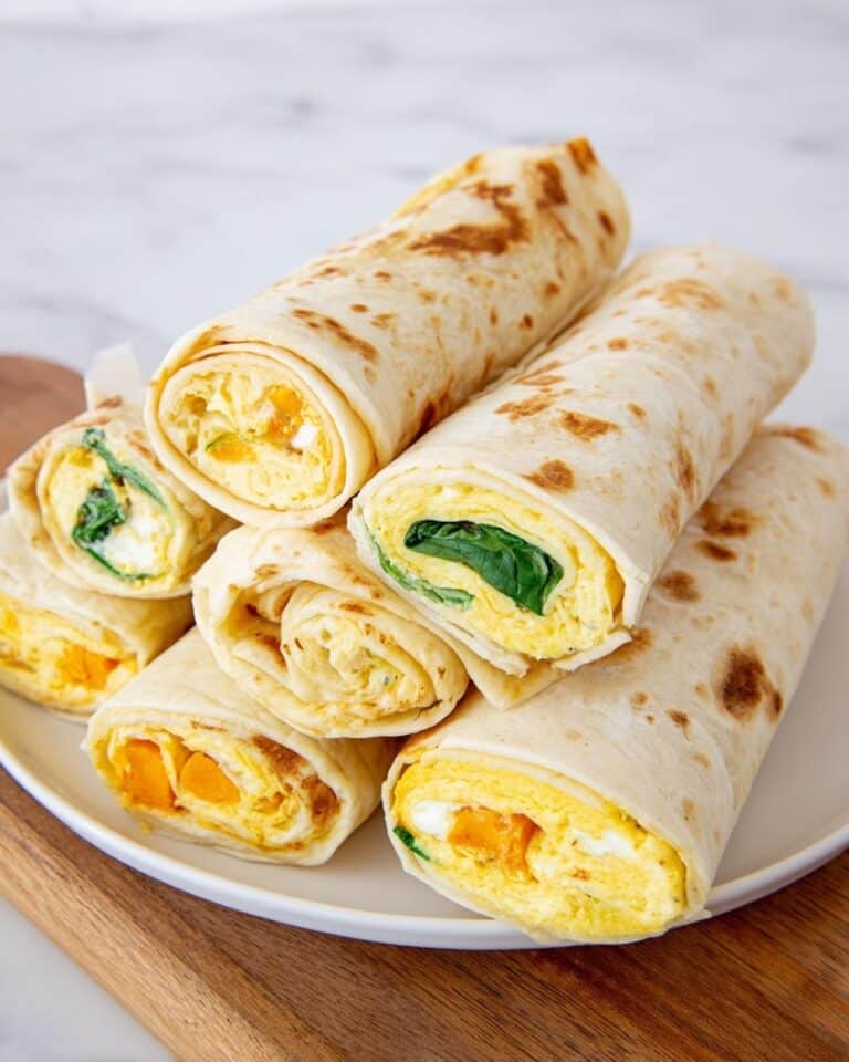 Tortilla Egg Breakfast Rollups Recipe