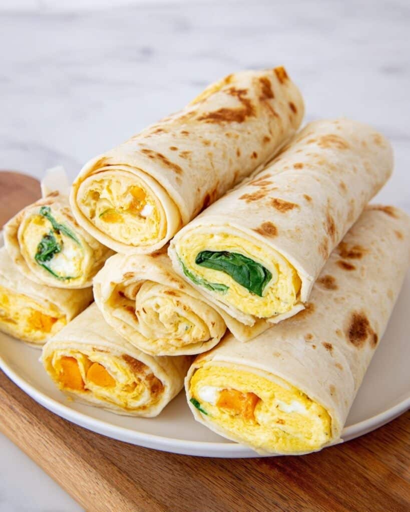 Tortilla Egg Breakfast Rollups Recipe