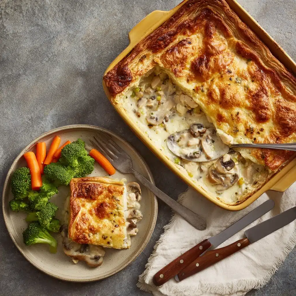 Creamy chicken, leek and mushroom pie Recipe - Recipe Image