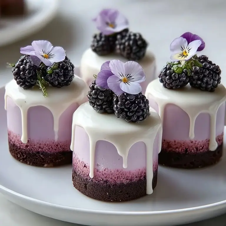 Mini Blackberry Mousse Cakes Recipe