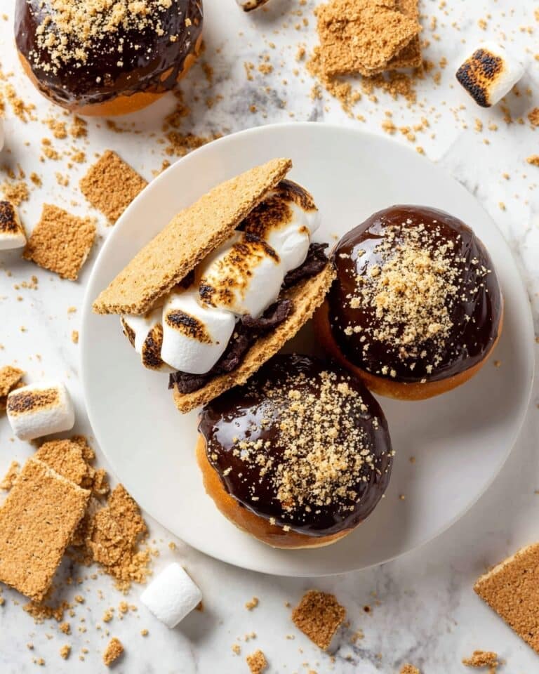 Marshmallow Cream Filled S’mores Donuts Recipe