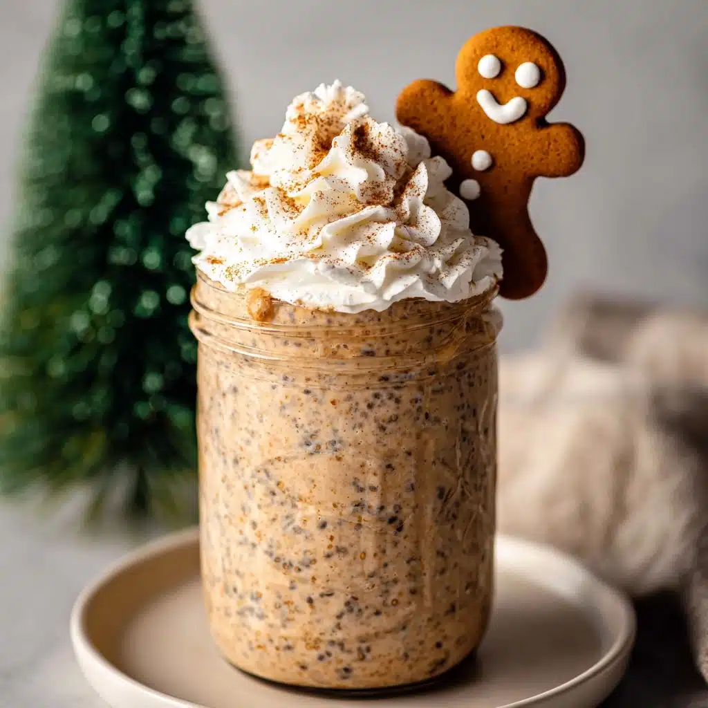 High Protein Gingerbread Overnight Oats Recipe - Recipe Image