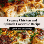 Creamy Chicken and Spinach Casserole Recipe