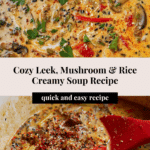 Leek, Mushroom and Rice Creamy Soup Recipe